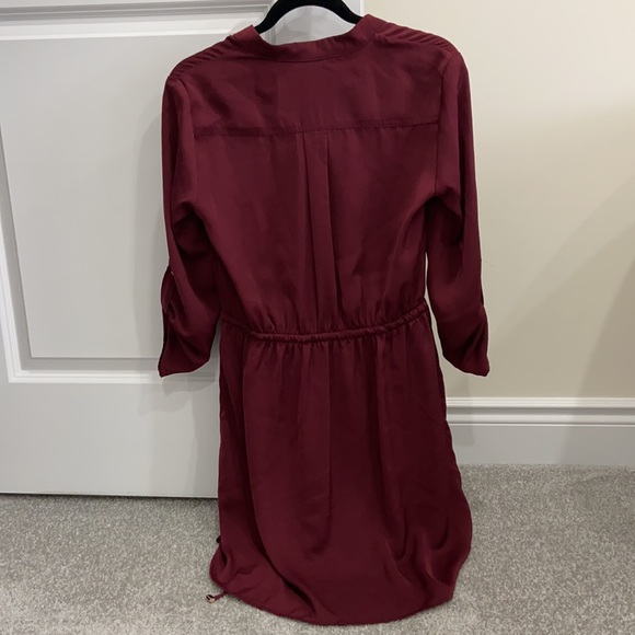Burgundy Long Sleeve Dress - Picture 3 of 4